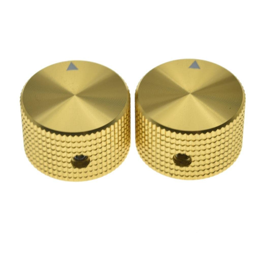 4pcs 25 * 15.5mm Aluminium Potentiometer Knobs 1/4 ''(6.35mm) Universal Metal Pot Control Knobs with Indicator & Set Screw for G